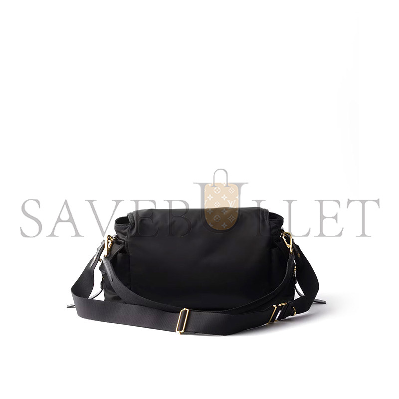 Pra*a explore large re-nylon shoulder bag with flap 1bd391 (37.5*19*12cm)